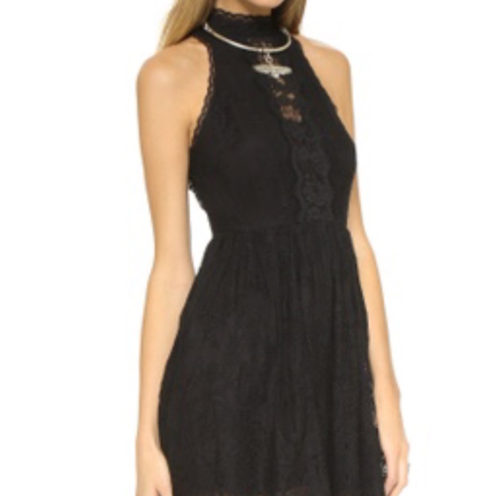 NWT Free People Black Lace Dress